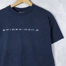 画像1: 2000's Spider-Man 2 映画プリントTシャツ NAVY M (1)