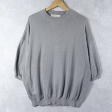 画像1: PRONTO-UOMO シルク×コットン 半袖ニットセーター XXL (1)