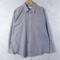 画像1: Yves Saint-Laurent ストライプ柄 コットンシャツ SIZE16 1/2 (1)