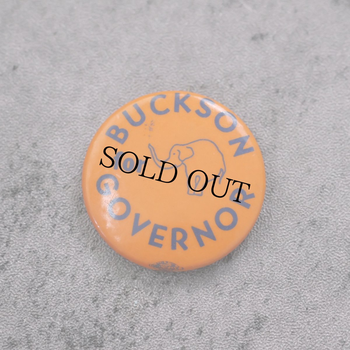 画像1: VINTAGE "Buckson for Governor" 選挙 缶バッジ (1)