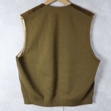 画像2: ⁡50's〜 Goldees Coat FRANCE製 レザー×ニットベスト (2)