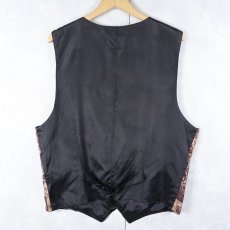 画像2: 80〜90's ATTITUDES COLLEZIONI USA製 総柄 レーヨンベスト L (2)
