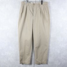 画像1: POLO Ralph Lauren "POLO CHINO" 2タック コットンチノトラウザーズ W33 (1)