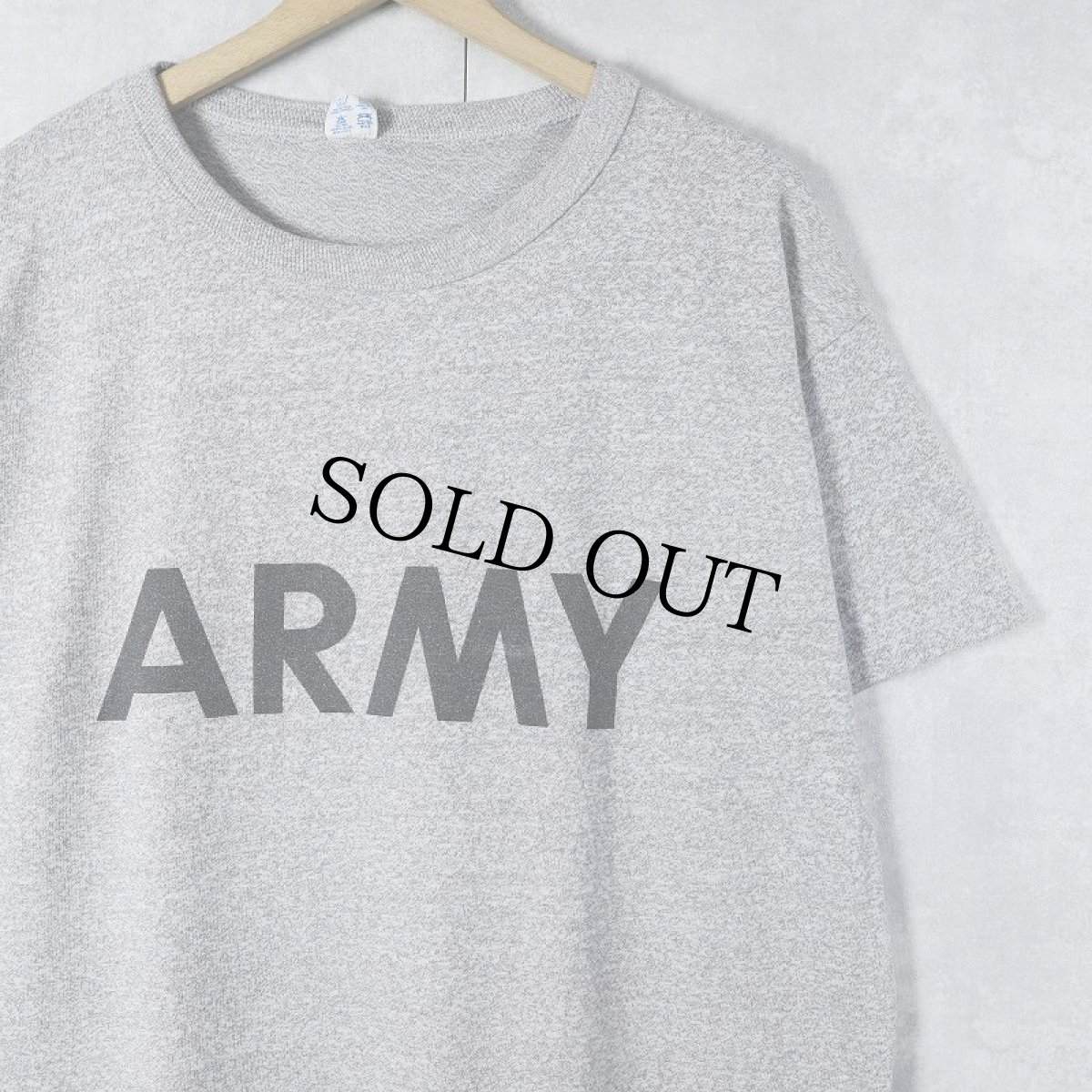 画像1: 80's Chaqmpion トリコタグ USA製 "ARMY" プリントTシャツ L (1)