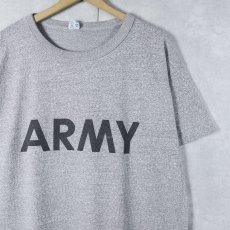 画像1: 80's Chaqmpion トリコタグ USA製 "ARMY" プリントTシャツ L (1)