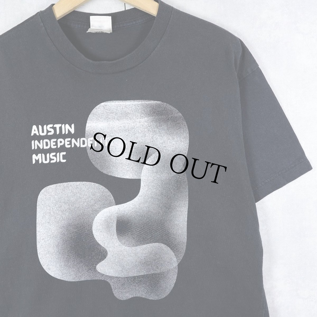 画像1: AUSTIN INDEPENDENT MUSIC プリントTシャツ BLACK M (1)