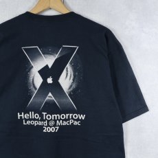 画像1: 2007 Apple "Hello, Tomorrow Leopard @ MacPac" イベントプリントTシャツ BLACK (1)