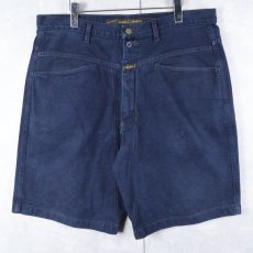 画像1: 90's〜 MARITHE + FRANCOIS GIRBAUD USA製 コットンショーツ NAVY W37 (1)
