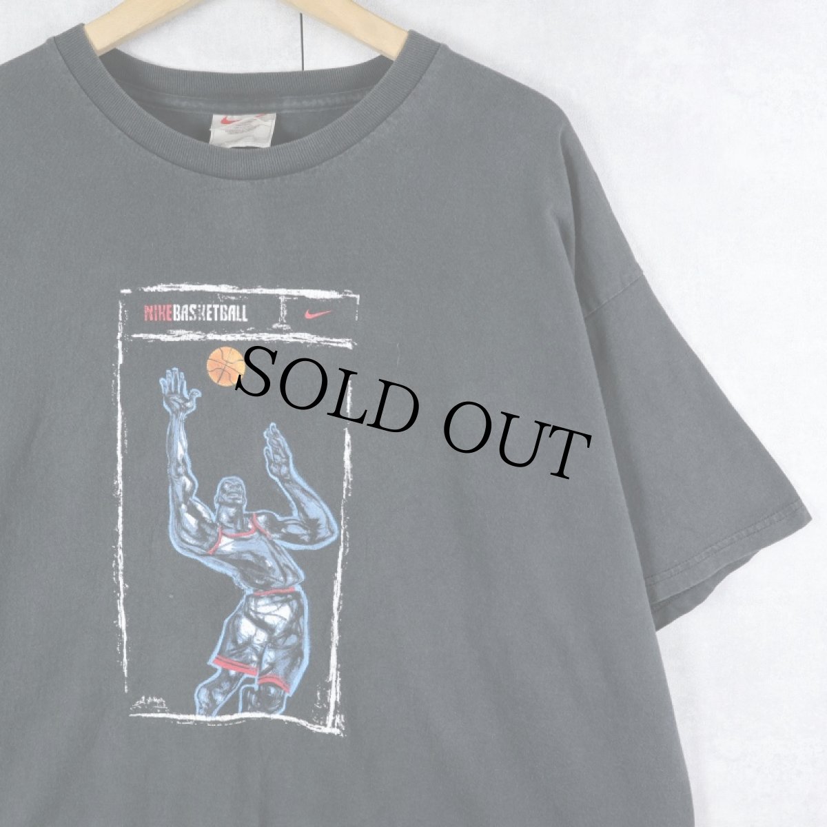 画像1: 90's〜 NIKE イラストプリントTシャツ BLACK XL (1)