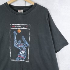 画像1: 90's〜 NIKE イラストプリントTシャツ BLACK XL (1)