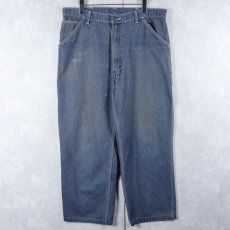 画像1: 90's ROEBUCKS バットダイ デニムペインターパンツ W34 (1)