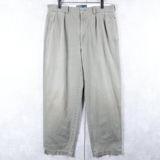 画像3: POLO Ralph Lauren "POLO CHINO" 2タック コットンチノトラウザーズ W33 (3)