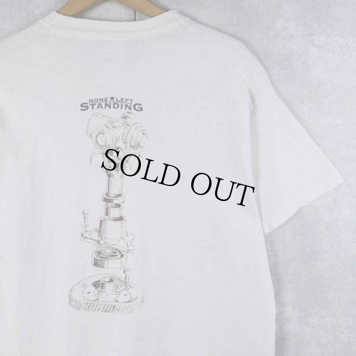 画像2: 90's NONE LEFT STANDING USA製 エモバンドTシャツ L (2)