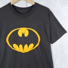 画像1: 80〜90's BATMAN ロゴプリントTシャツ BLACK  (1)