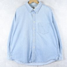 画像1: 90's J.CREW USA製 デニムボタンダウンシャツ XL (1)