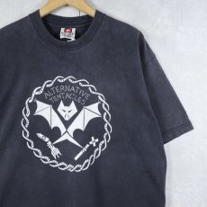 画像1: Alternative Tentacles Records USA製 レコード・レーベルプリントTシャツ BLACK XL (1)