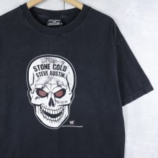 画像1: WWE "STONE COLD" プロレスプリントTシャツ BLACK L (1)