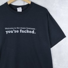 画像1: Martin Atkins "Welcome to the Music Business - You're Fucked" 音楽ビジネス本プリントTシャツ BLACK L (1)