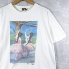 画像1: 90's Edgar Degas "Dancers in Pink" アートプリントTシャツ (1)