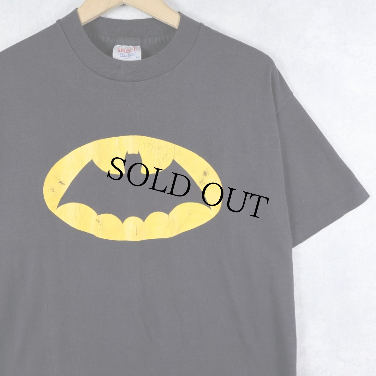 画像1: 80's BATMAN USA製 ロゴプリントTシャツ BLACK XL (1)