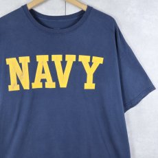 画像1: "NAVY" プリントTシャツ NAVY XL (1)