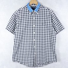 画像1: Ralph Lauren "CUSTOM FIT" ギンガムチェック柄 コットンボタンダウンシャツ L (1)