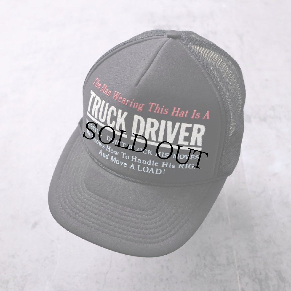 画像1: "TRUCK DRIVER" スナップバック メッシュキャップ BLACK (1)