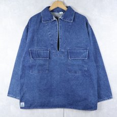 画像1: CORNWALL FRANCE製 デニムフィッシャーマンスモック SIZE50 (1)