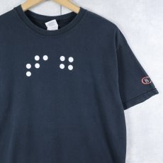 画像1: "run with your eyes closed" プリントTシャツ BLACK M (1)