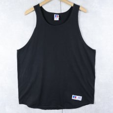 画像1: 90's RUSSELL ATHLETIC USA製 無地タンクトップ BLACK XL (1)
