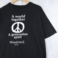 画像1: 90's WOODSTOCK '94 ロックフェスティバルプリントTシャツ BLACK L (1)