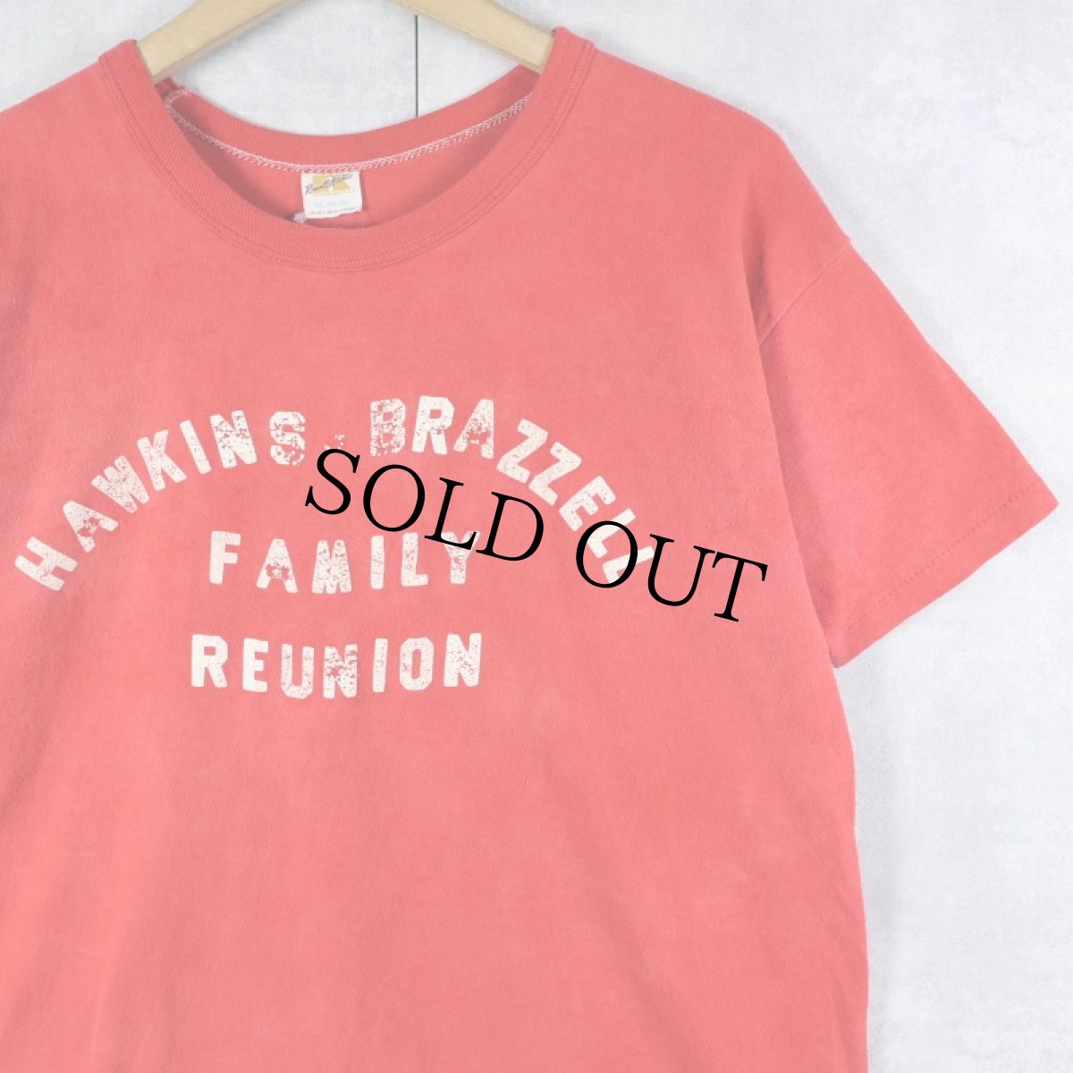 画像1: 70〜80's RUSSELL ATHLETIC 金タグ USA製 "HAWKINS BRAZZELL" プリントTシャツ XL (1)