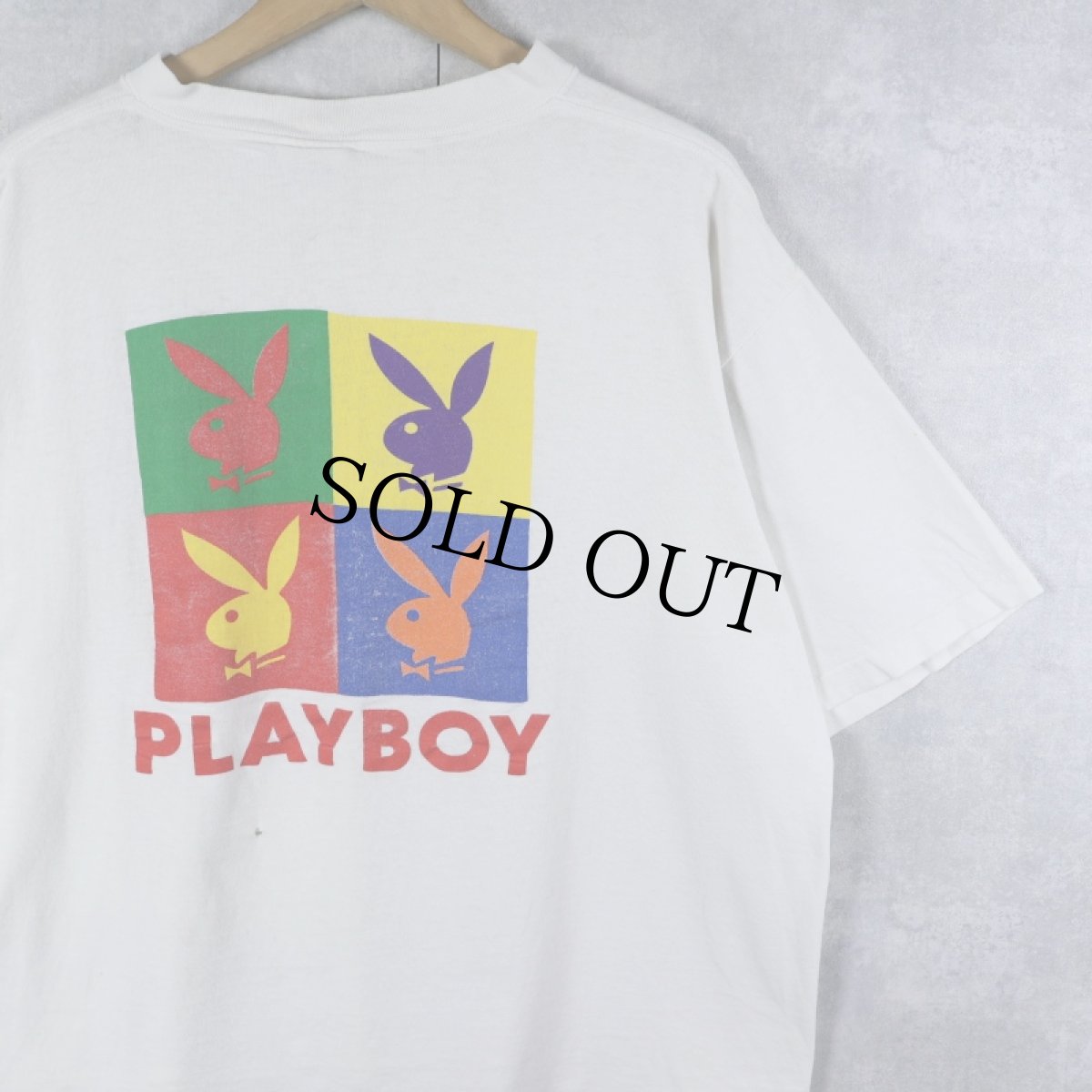 画像1: 90's PLAY BOY USA製 ロゴプリントTシャツ XL (1)