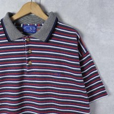 画像1: Ocean Pacific マルチボーダー柄 ポロシャツ (1)