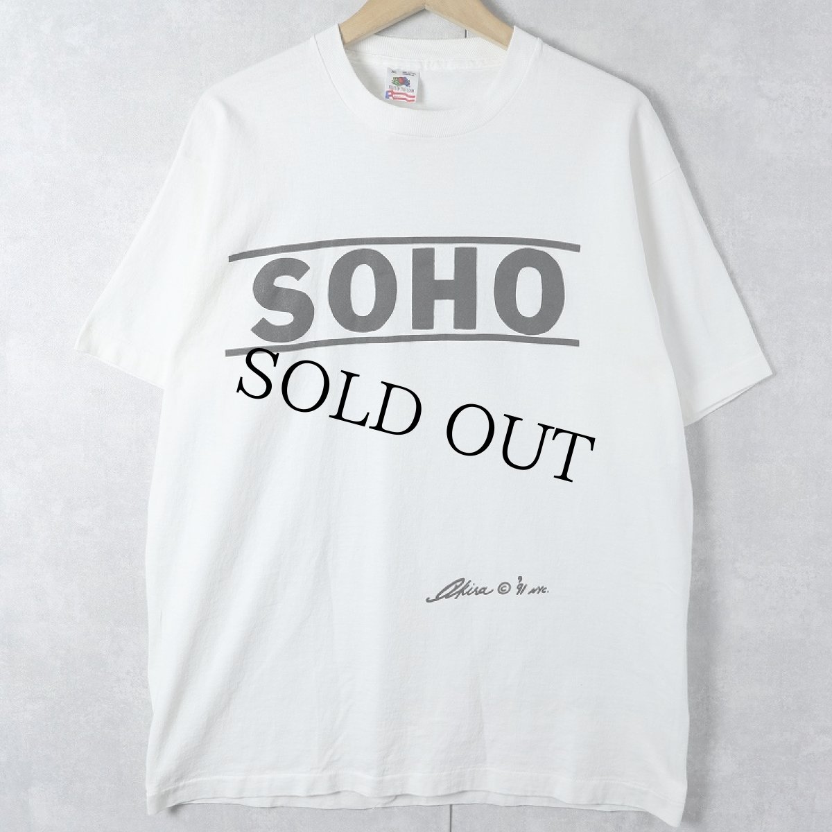 画像2: 90's USA製 "SOHO" プリントTシャツ XL (2)