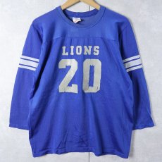 画像1: 80's NFL "LIONS" フットボールTシャツ XL (1)