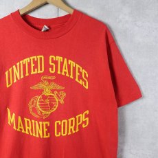 画像1: 80's Champion トリコタグ USA製 "USMC" プリントTシャツ L (1)