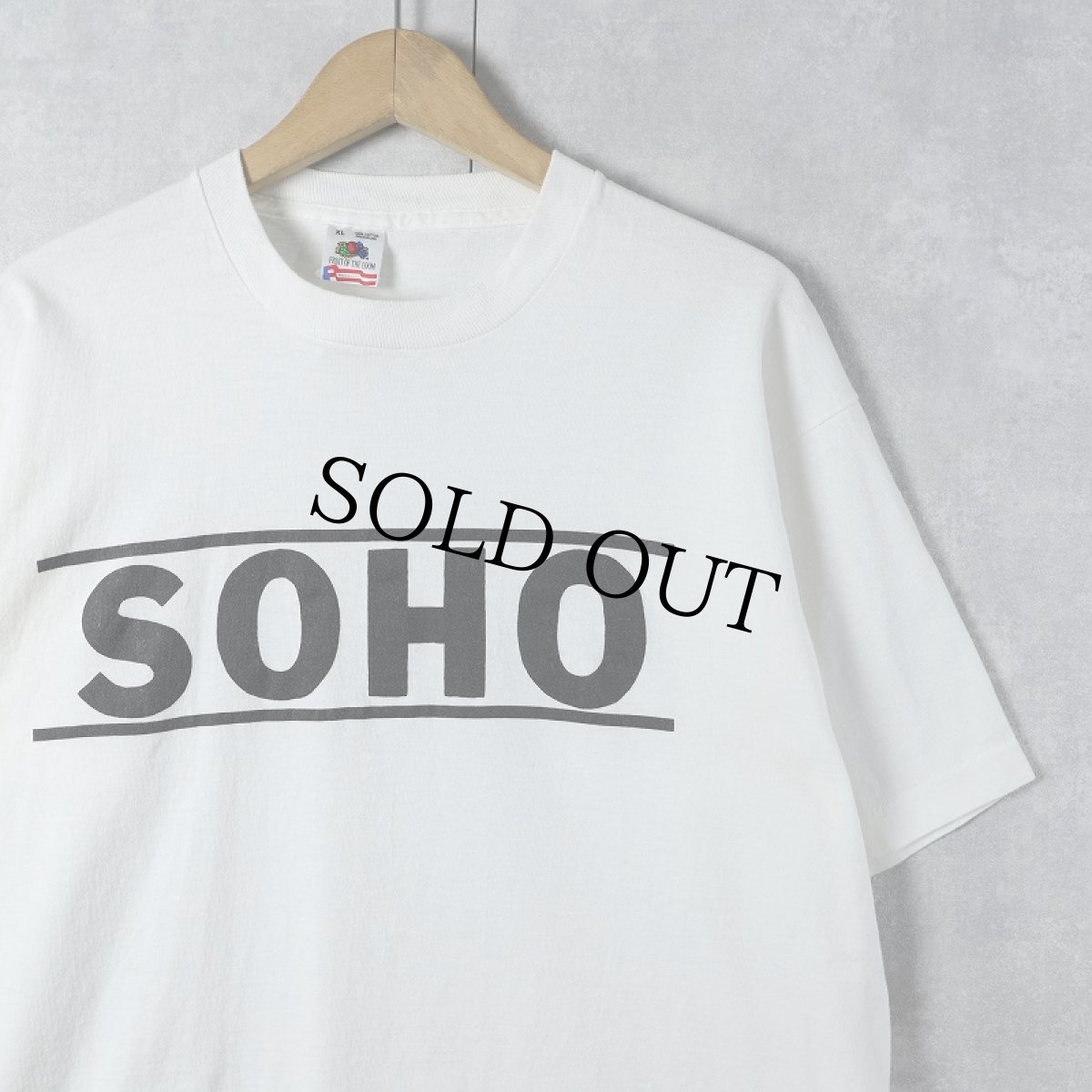 画像1: 90's USA製 "SOHO" プリントTシャツ XL (1)