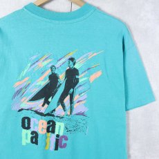 画像2: 80's Ocean Pacific USA製 プリントTシャツ L (2)