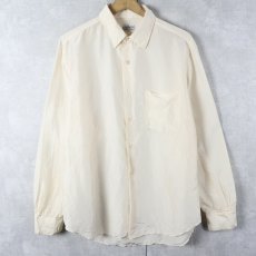 画像1: 60's PENINSULA TAILOR 無地 シルクシャツ  (1)