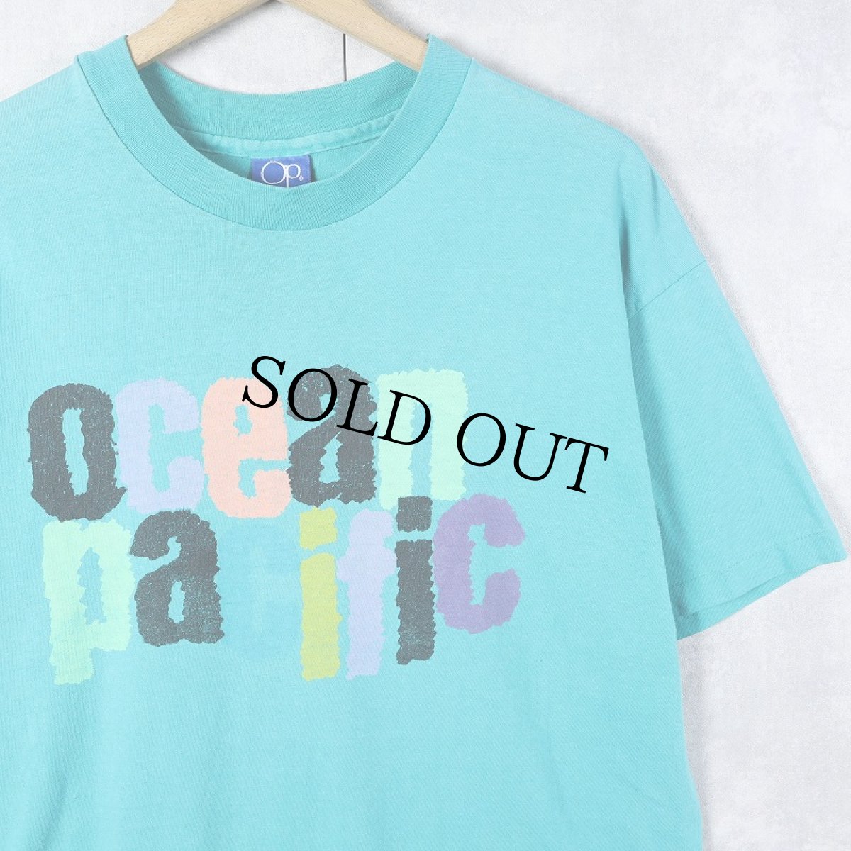 画像1: 80's Ocean Pacific USA製 プリントTシャツ L (1)