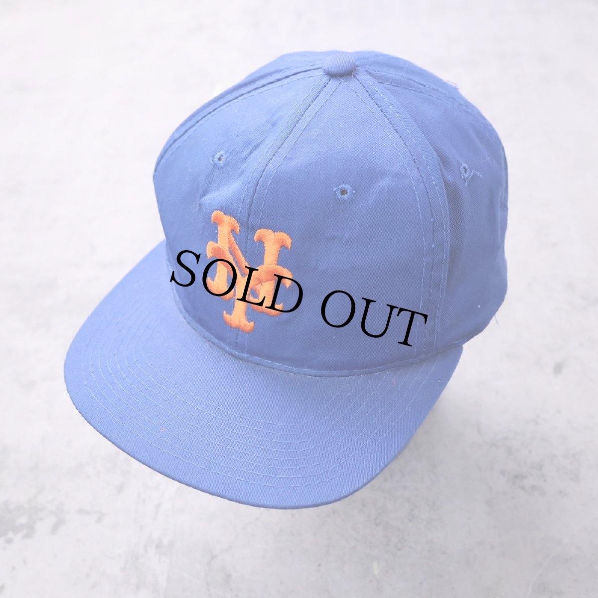 画像1: 90's MLB "NEW YORK METS" ロゴ刺繍 スナップバックキャップ   (1)