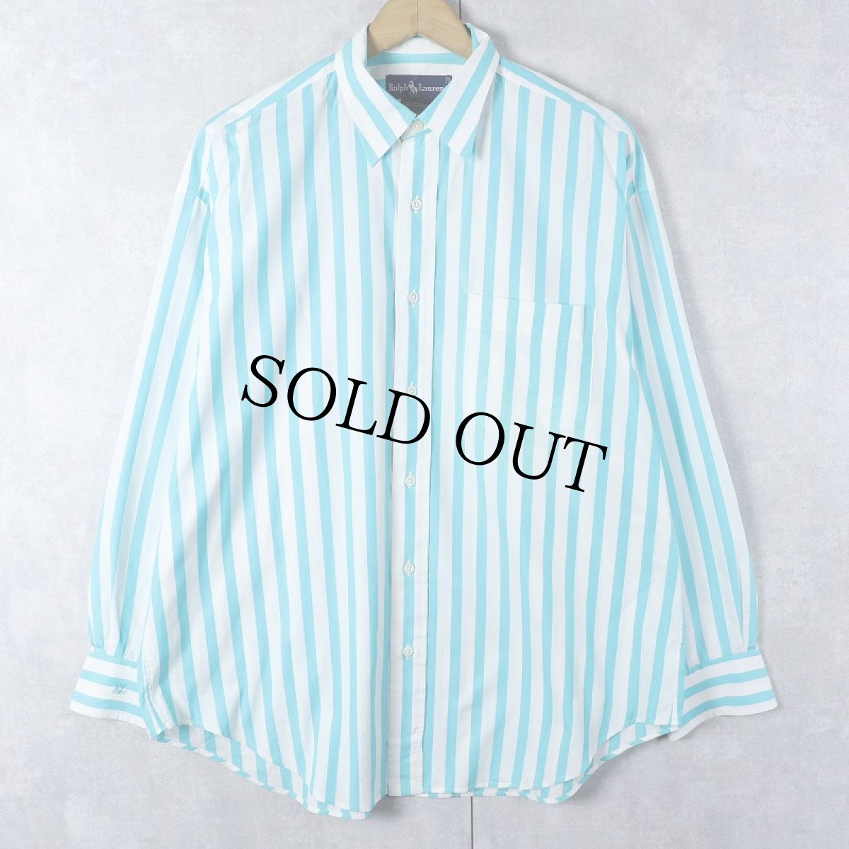 画像1: Ralph Lauren ストライプ柄 コットンシャツ SIZE10 (1)