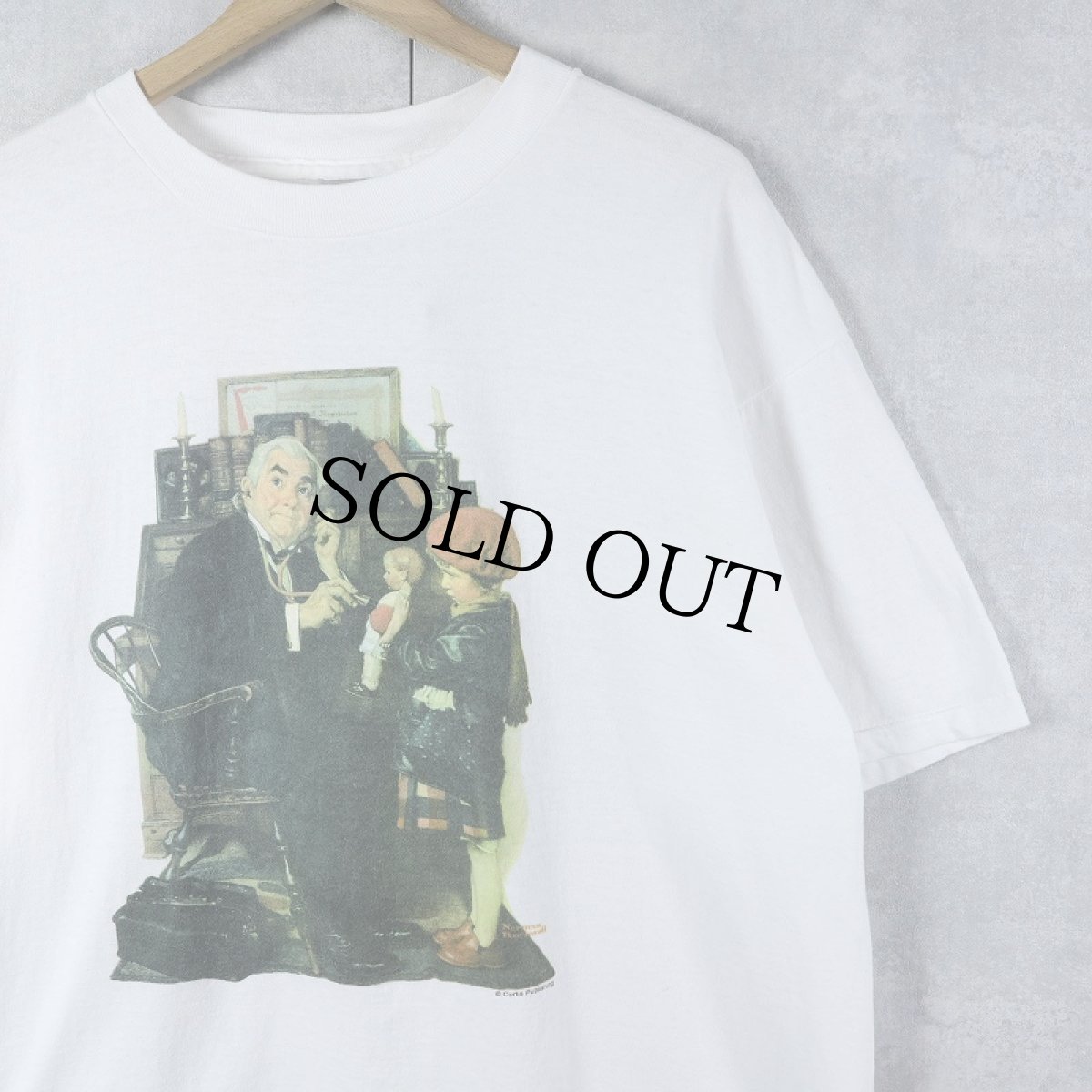 画像1: 90's Norman Rockwell アートプリントTシャツ XL (1)