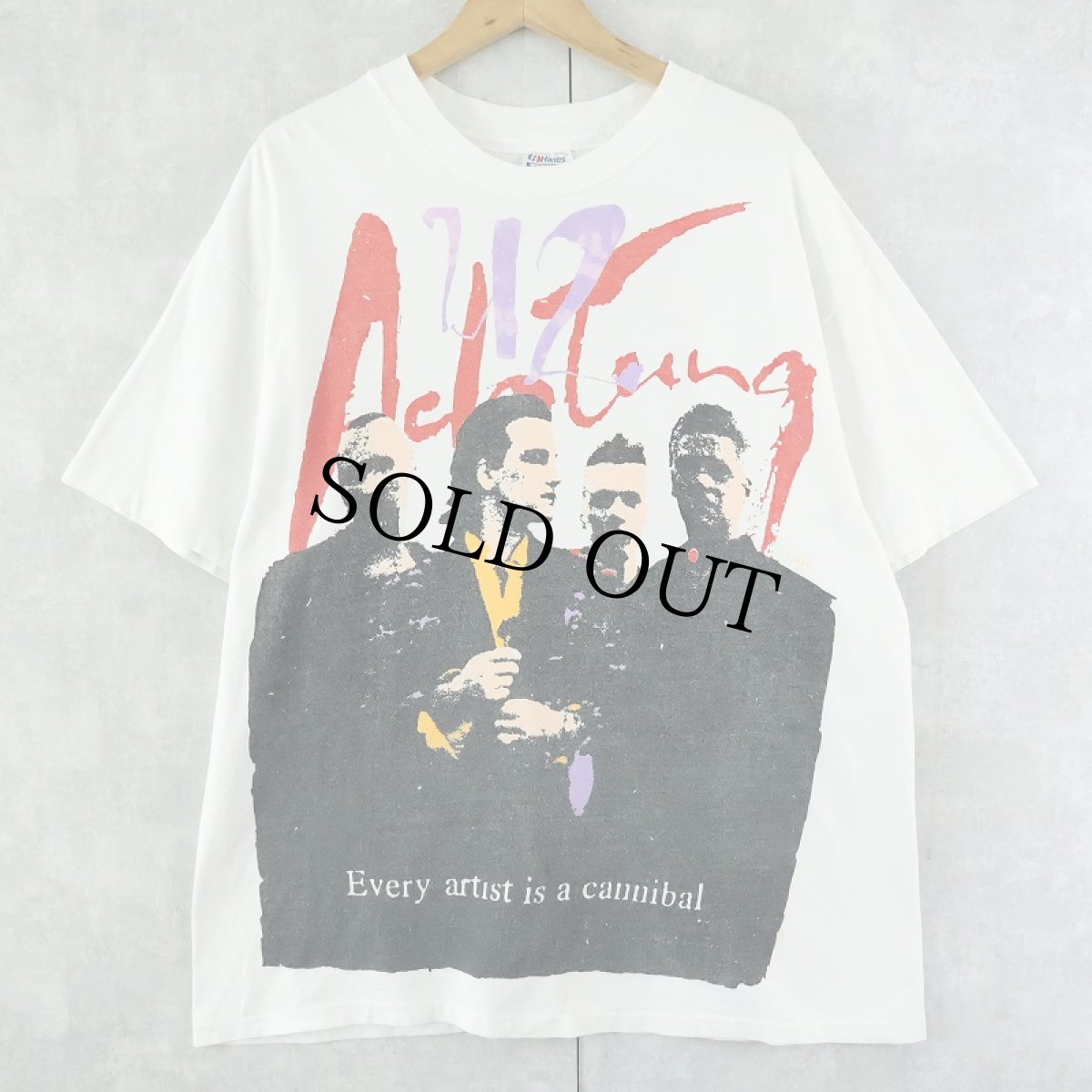 画像1: 90's U2 USA製 "ZOO TV TOUR" ロックバンドツアーTシャツ XL (1)
