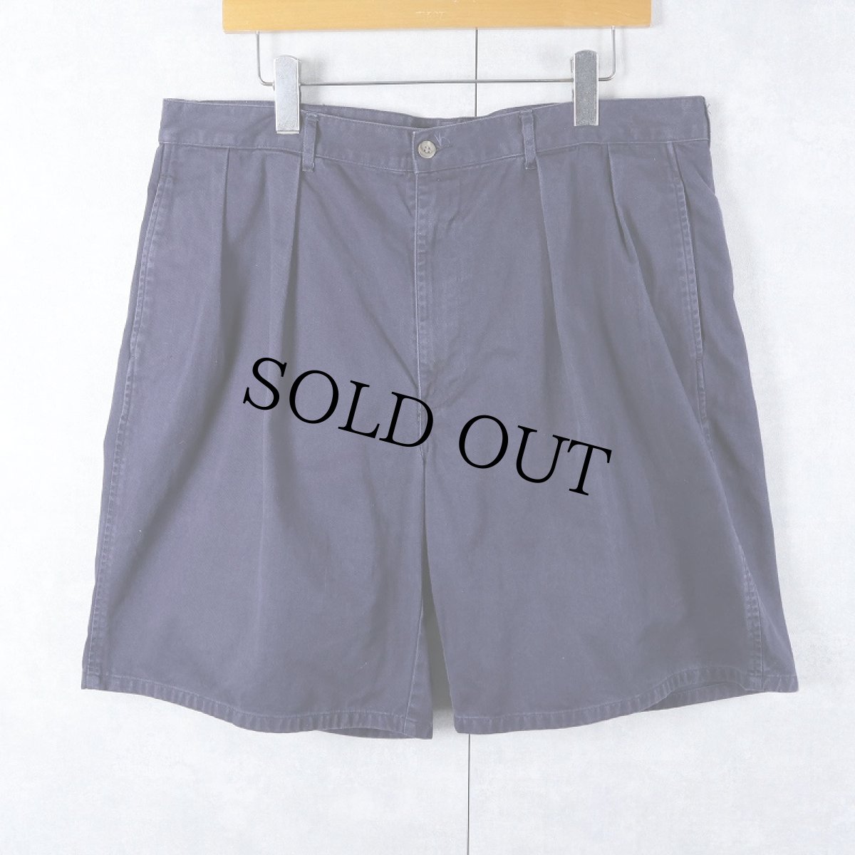 画像1: POLO Ralph Lauren "POLO CHINO" 2タック コットンチノショーツ NAVY W37 (1)