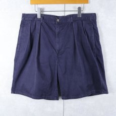 画像1: POLO Ralph Lauren "POLO CHINO" 2タック コットンチノショーツ NAVY W37 (1)