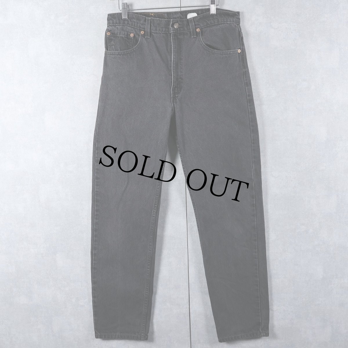 画像1: 90's Levi's 505 USA製 サルファブラックデニムパンツ W32 (1)