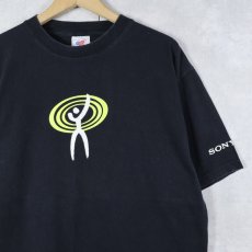 画像1: 2000's SONY "WHERE THE MUSIC TAKES YOU" テクノロジー企業 プリントTシャツ BLACK L (1)