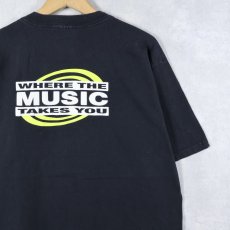 画像2: 2000's SONY "WHERE THE MUSIC TAKES YOU" テクノロジー企業 プリントTシャツ BLACK L (2)